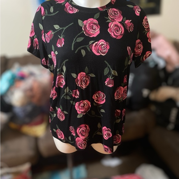 Torrid Black and Pink Floral Skirt Set - Picture 6 of 10